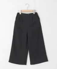 KJLAD40039 a.v.v KIDS(アー・ヴェ・ヴェ) [120-160]【人気の定番パンツ/通学にもオススメ/後ろゴムで楽ちん/取り外し可能サスペンダー】サス付きワイドパンツ ブラック