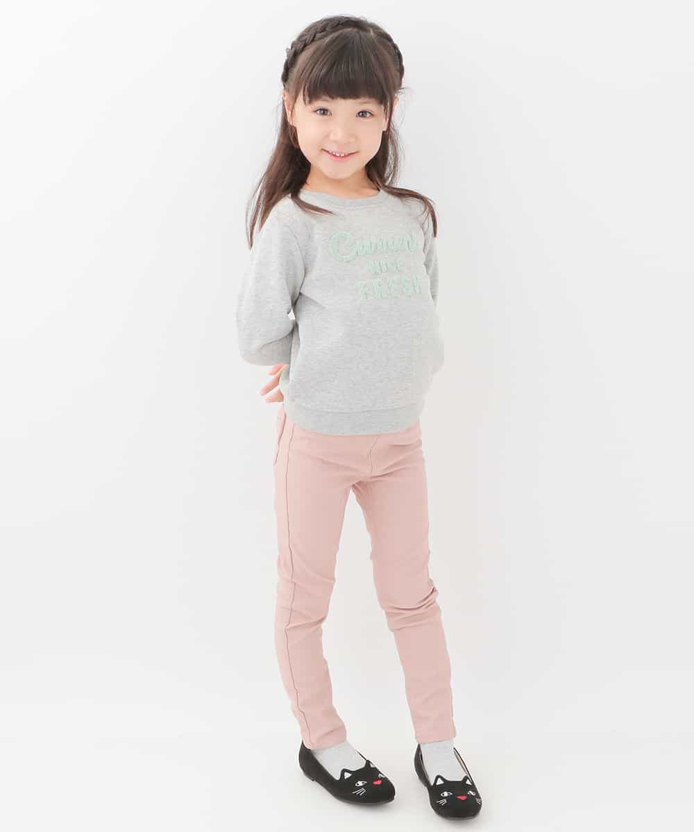 KJLAD41019 a.v.v KIDS(アー・ヴェ・ヴェ) [100-130]裏起毛ストレッチパンツ[WEB限定サイズ] ピンク