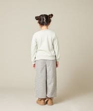 KJLAD41039 a.v.v KIDS(アー・ヴェ・ヴェ) [100-160]サス付きチェックワイドパンツ ネイビー