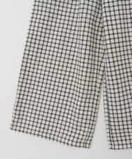 KJLAD41039 a.v.v KIDS(アー・ヴェ・ヴェ) [120-160]【定番人気！/取り外し可能サスペンダー/後ろゴムで楽ちん】サス付きチェックワイドパンツ アイボリー