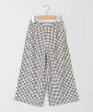 KJLAD41039 a.v.v KIDS(アー・ヴェ・ヴェ) [120-160]【定番人気！/取り外し可能サスペンダー/後ろゴムで楽ちん】サス付きチェックワイドパンツ アイボリー