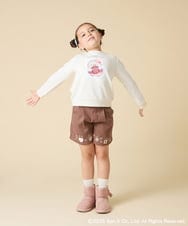 KJLAD80039 a.v.v KIDS(アー・ヴェ・ヴェ) [100-140]すみっコぐらし刺繍キュロット オレンジ