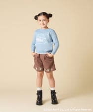 KJLAD80039 a.v.v KIDS(アー・ヴェ・ヴェ) [100-140]すみっコぐらし刺繍キュロット オレンジ