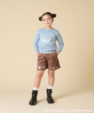 KJLAD80039 a.v.v KIDS(アー・ヴェ・ヴェ) [100-140]すみっコぐらし刺繍キュロット オレンジ