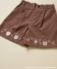 KJLAD80039 a.v.v KIDS(アー・ヴェ・ヴェ) [100-140]すみっコぐらし刺繍キュロット オレンジ