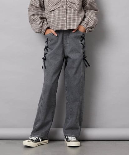 KJLAG02049 a.v.v KIDS [120-160]アソートデコデニムパンツ