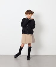 KJLAG03039 a.v.v KIDS(アー・ヴェ・ヴェ) [130-160]【洗える】アシメプリーツスカパン ベージュ
