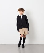 KJLAG03039 a.v.v KIDS(アー・ヴェ・ヴェ) [130-160]【洗える】アシメプリーツスカパン ベージュ