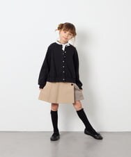 KJLAG03039 a.v.v KIDS(アー・ヴェ・ヴェ) [130-160]【洗える】アシメプリーツスカパン ベージュ