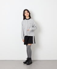 KJLAG03039 a.v.v KIDS(アー・ヴェ・ヴェ) [130-160]【洗える】アシメプリーツスカパン ブラック