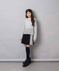 KJLAG03039 a.v.v KIDS(アー・ヴェ・ヴェ) [130-160]【洗える】アシメプリーツスカパン ブラック