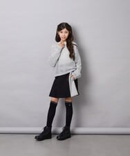 KJLAG03039 a.v.v KIDS(アー・ヴェ・ヴェ) [130-160]【洗える】アシメプリーツスカパン ブラック
