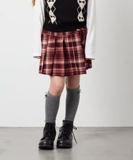KJLAG05039 a.v.v KIDS(アー・ヴェ・ヴェ) [110-160]プリーツスカパン レッド（チェック柄）
