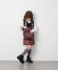 KJLAG05039 a.v.v KIDS(アー・ヴェ・ヴェ) [110-160]プリーツスカパン レッド（チェック柄）