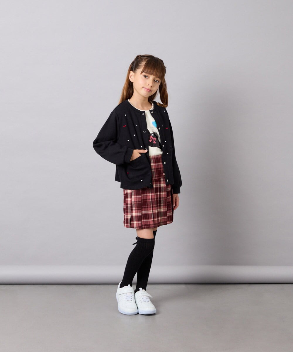 KJLAG05039 a.v.v KIDS(アー・ヴェ・ヴェ) [110-160]プリーツスカパン レッド（チェック柄）