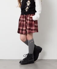 KJLAG05039 a.v.v KIDS(アー・ヴェ・ヴェ) [110-160]プリーツスカパン レッド（チェック柄）