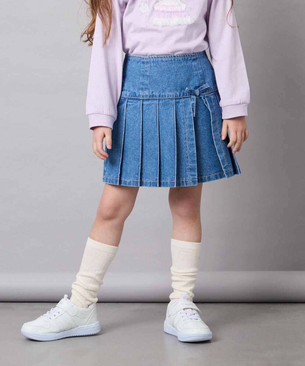 KJLAG05039 a.v.v KIDS(アー・ヴェ・ヴェ) [110-160]プリーツスカパン ブルー