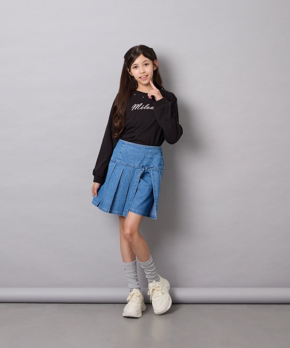 KJLAG05039 a.v.v KIDS(アー・ヴェ・ヴェ) [110-160]プリーツスカパン ブルー