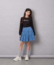 KJLAG05039 a.v.v KIDS(アー・ヴェ・ヴェ) [110-160]プリーツスカパン ブルー