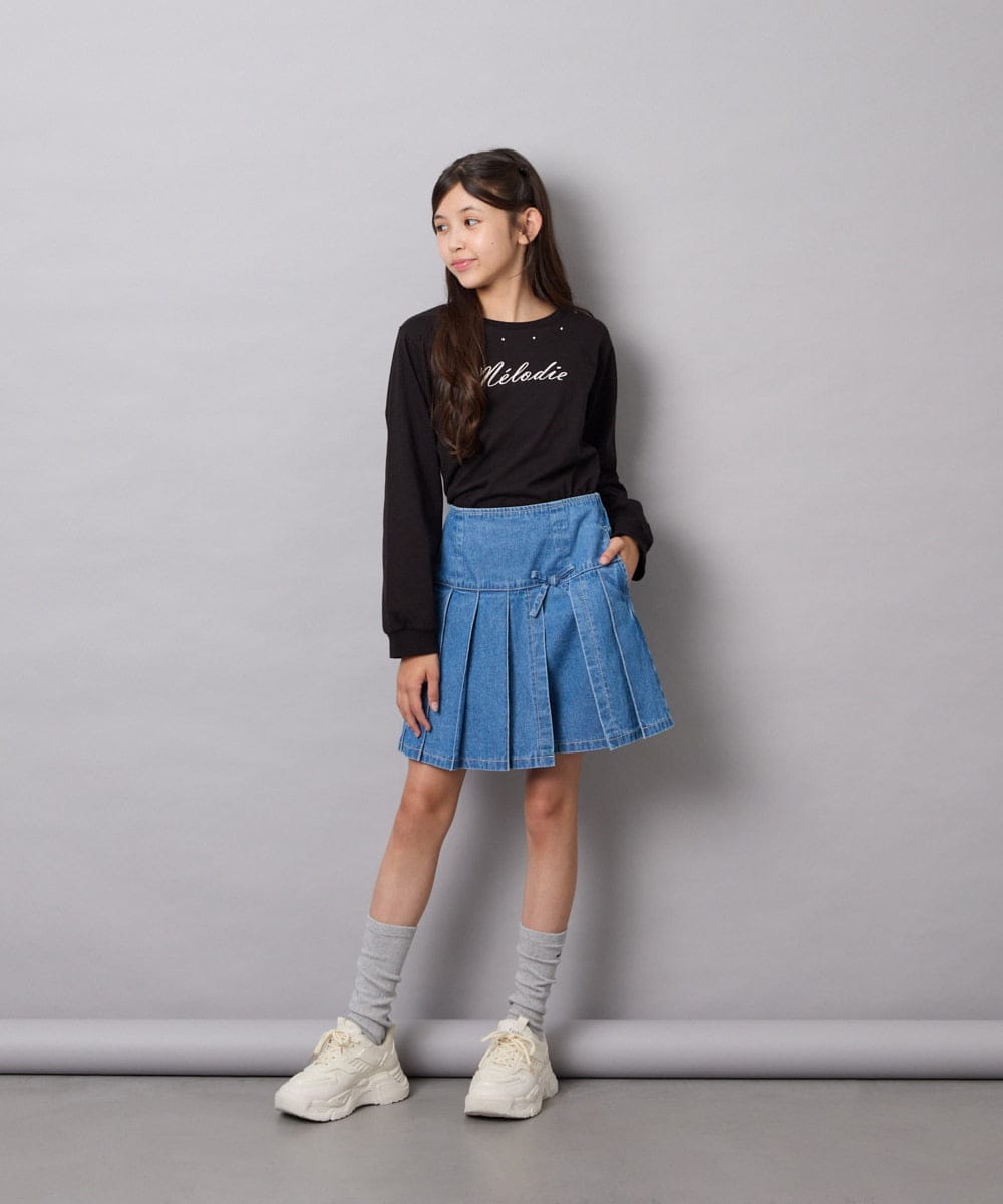 KJLAG05039 a.v.v KIDS(アー・ヴェ・ヴェ) [110-160]プリーツスカパン ブルー