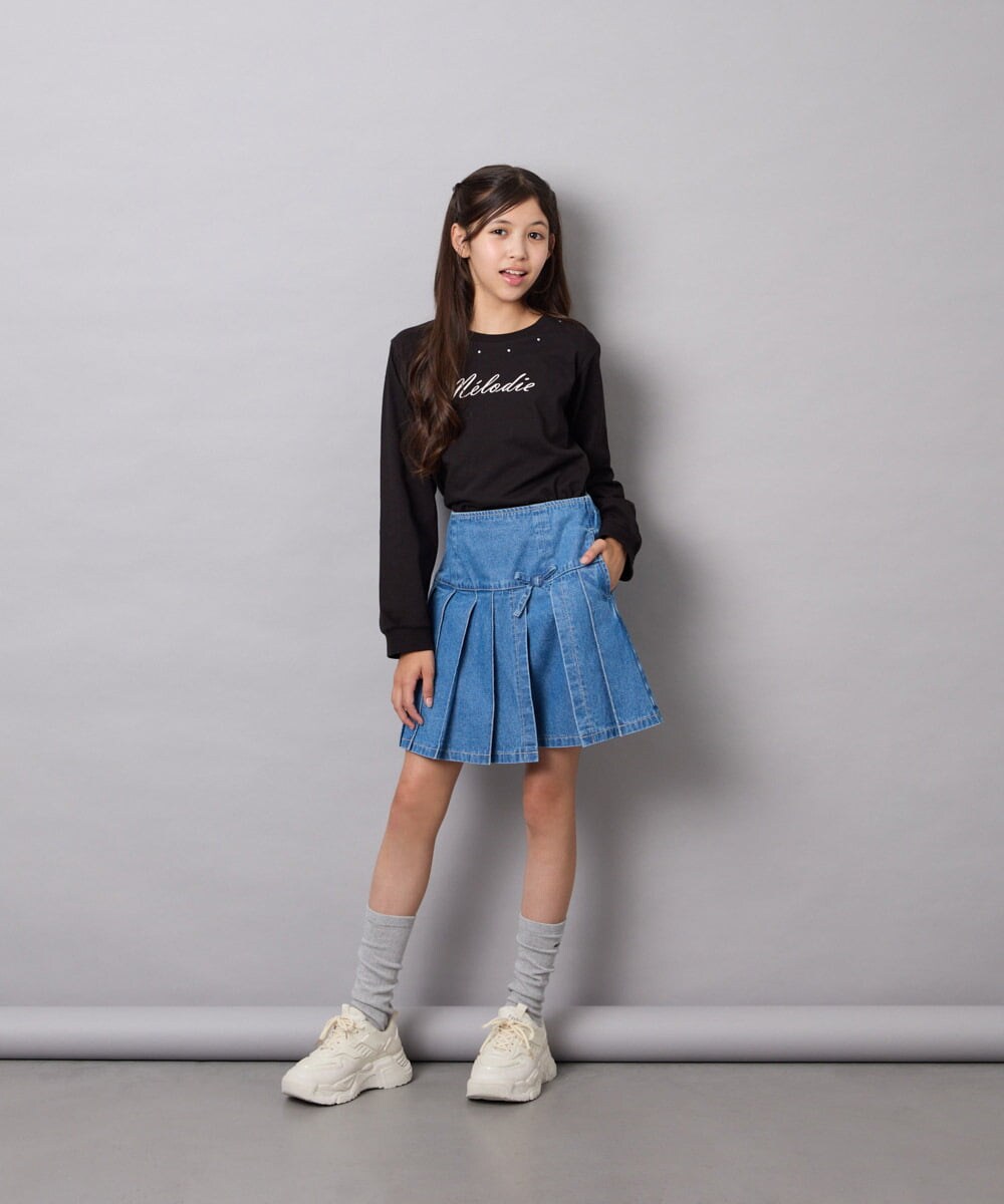 KJLAG05039 a.v.v KIDS(アー・ヴェ・ヴェ) [110-160]プリーツスカパン ブルー