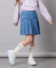 KJLAG05039 a.v.v KIDS(アー・ヴェ・ヴェ) [110-160]プリーツスカパン ブルー