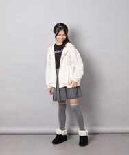KJLAG05039 a.v.v KIDS(アー・ヴェ・ヴェ) [110-160]プリーツスカパン ダークグレー