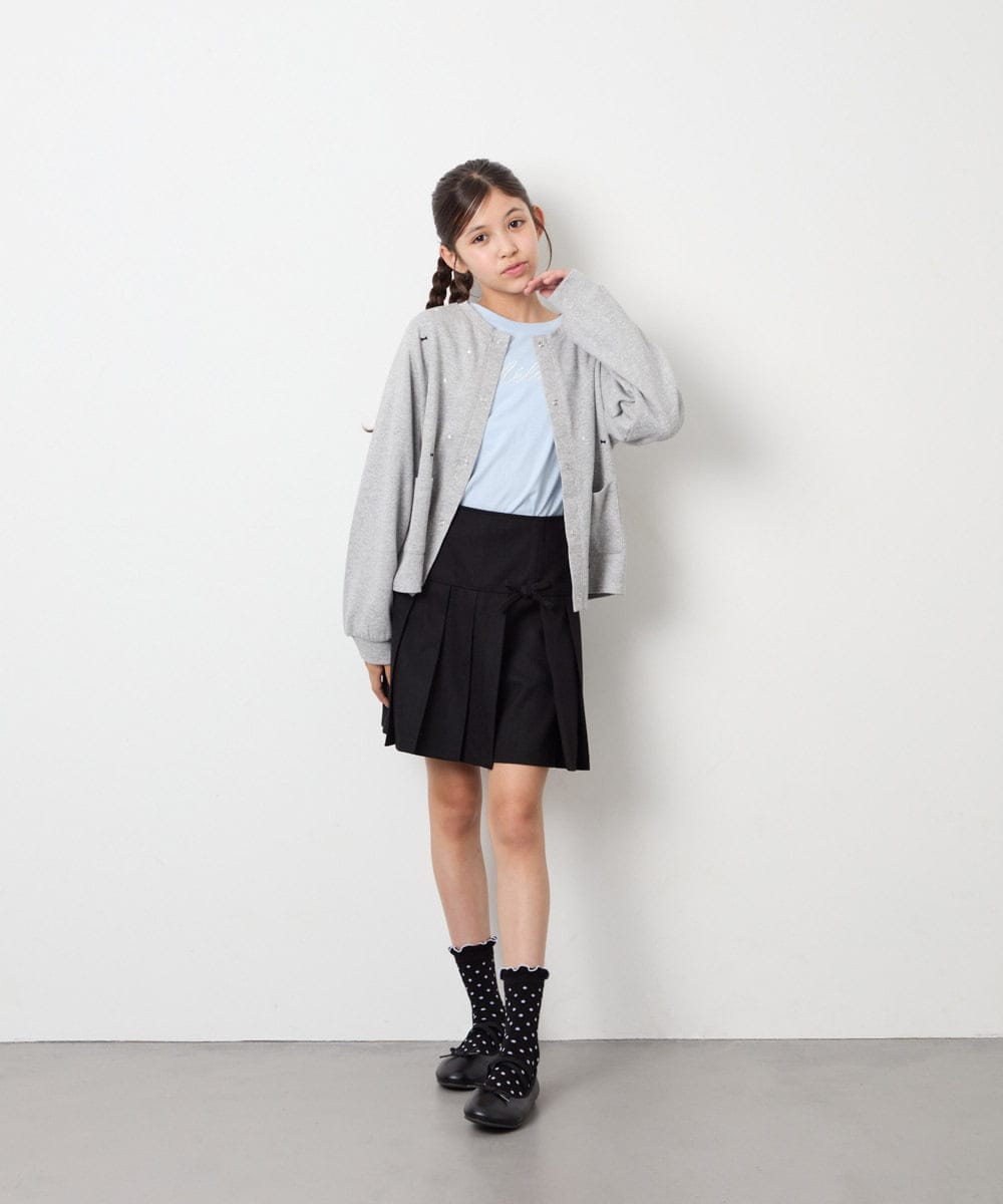 KJLAG05039 a.v.v KIDS(アー・ヴェ・ヴェ) [110-160]プリーツスカパン ブラック