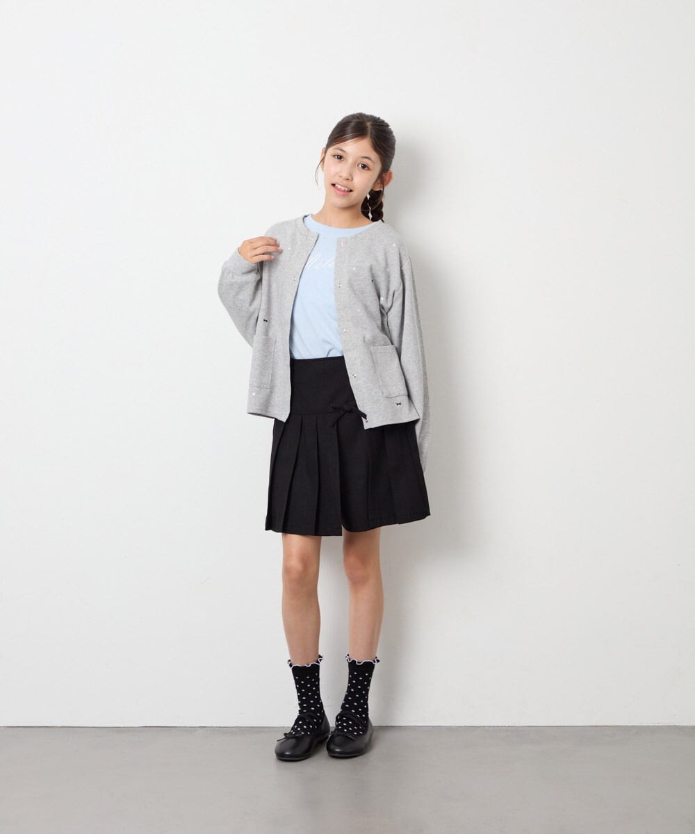 KJLAG05039 a.v.v KIDS(アー・ヴェ・ヴェ) [110-160]プリーツスカパン ブラック