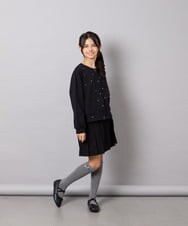 KJLAG05039 a.v.v KIDS(アー・ヴェ・ヴェ) [110-160]プリーツスカパン ブラック