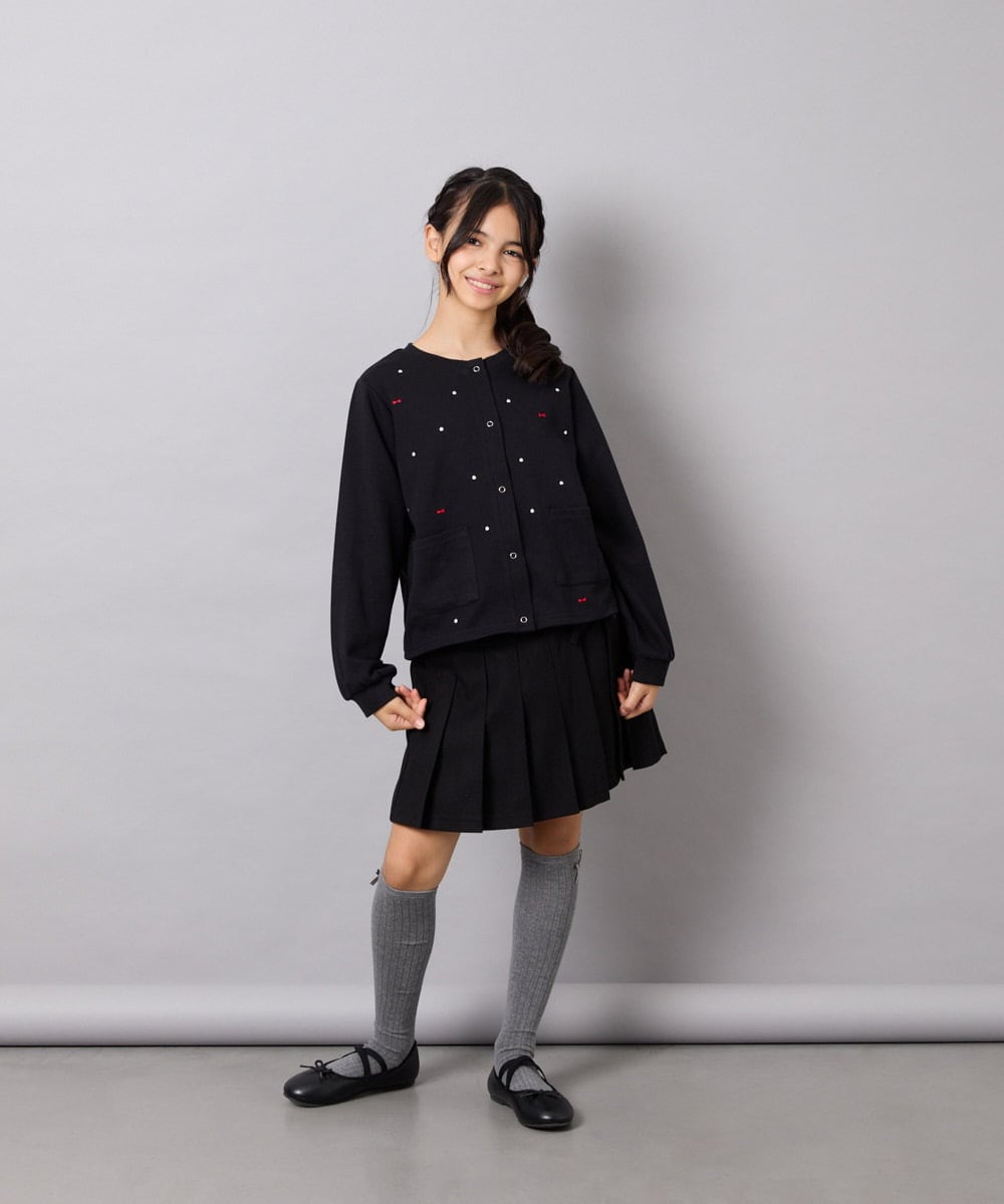KJLAG05039 a.v.v KIDS(アー・ヴェ・ヴェ) [110-160]プリーツスカパン ブラック