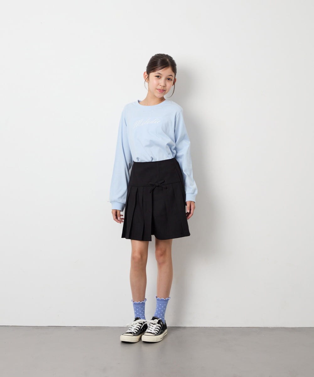 KJLAG05039 a.v.v KIDS(アー・ヴェ・ヴェ) [110-160]プリーツスカパン ブラック