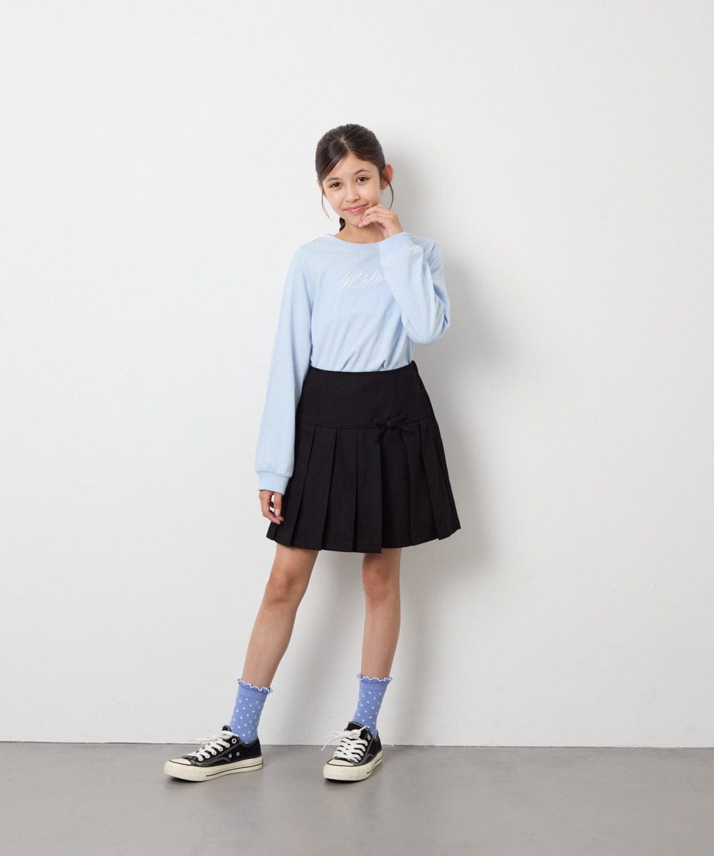 KJLAG05039 a.v.v KIDS(アー・ヴェ・ヴェ) [110-160]プリーツスカパン ブラック