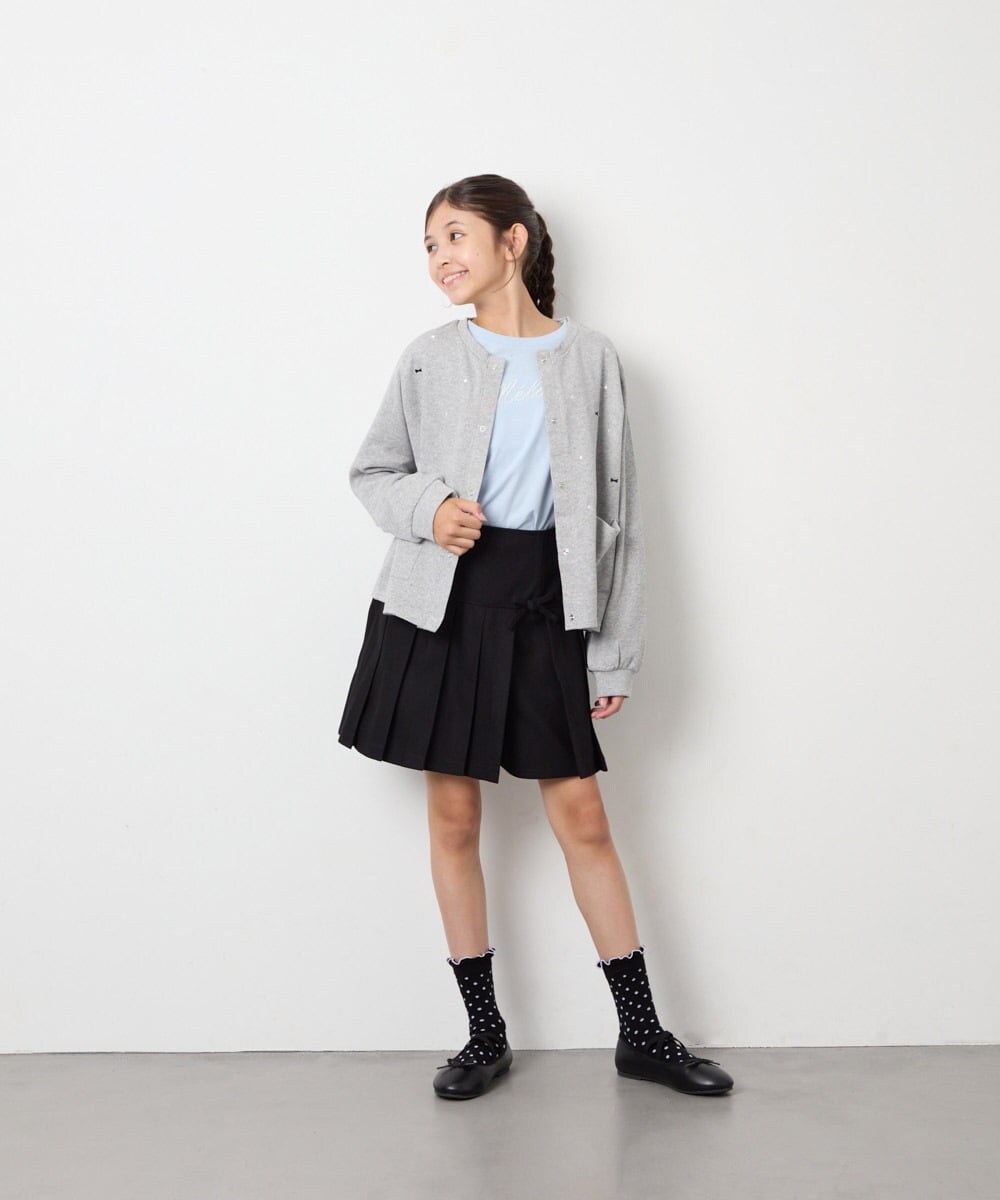 KJLAG05039 a.v.v KIDS(アー・ヴェ・ヴェ) [110-160]プリーツスカパン ブラック