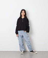 KJLAG06049 a.v.v KIDS(アー・ヴェ・ヴェ) [130-160]リボンポケットパラシュートパンツ ライトブルー