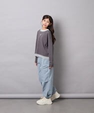 KJLAG06049 a.v.v KIDS(アー・ヴェ・ヴェ) [130-160]リボンポケットパラシュートパンツ ライトブルー