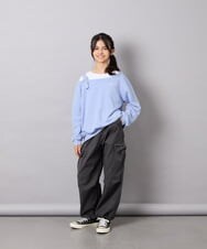 KJLAG06049 a.v.v KIDS(アー・ヴェ・ヴェ) [130-160]リボンポケットパラシュートパンツ ダークグレー