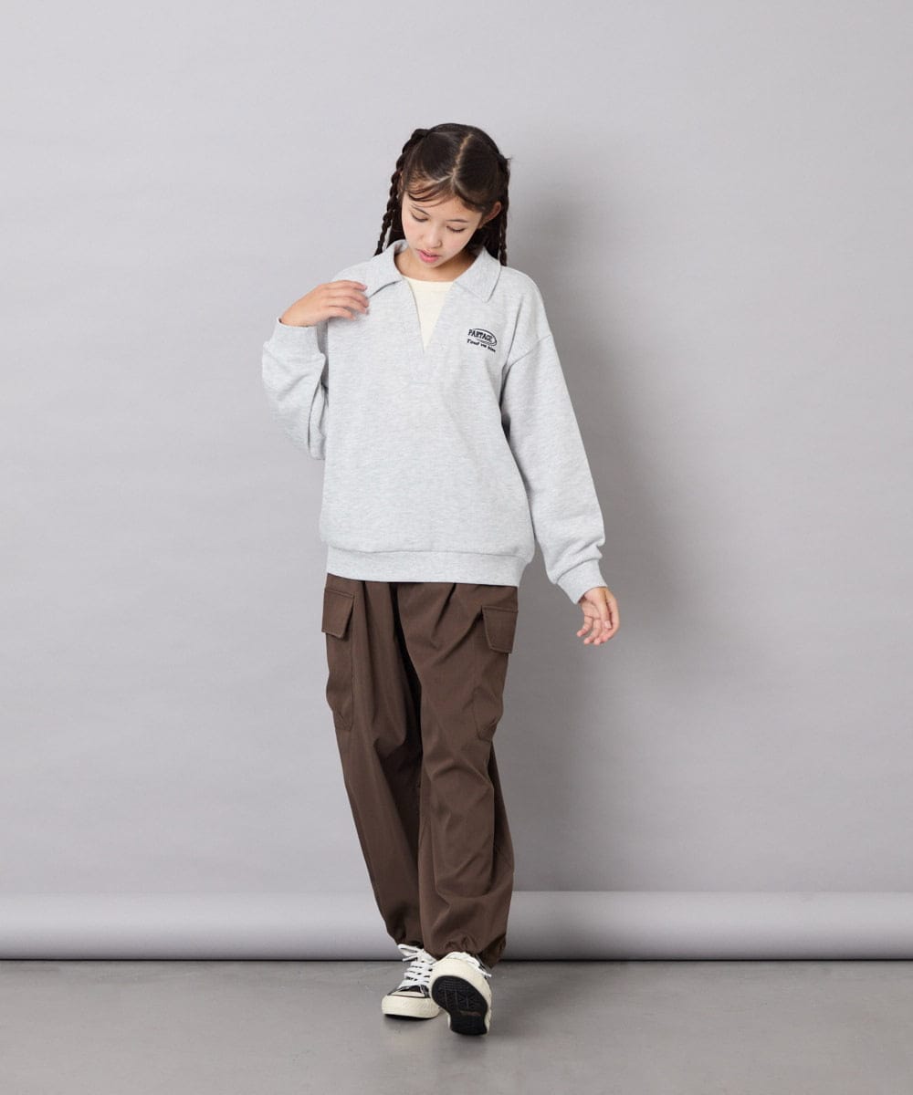 KJLAG13049 a.v.v KIDS(アー・ヴェ・ヴェ) [140-150]【男女兼用】フロントタックカーゴパンツ オレンジ