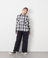KJLAG13049 a.v.v KIDS(アー・ヴェ・ヴェ) [140-150]【男女兼用】フロントタックカーゴパンツ ネイビー