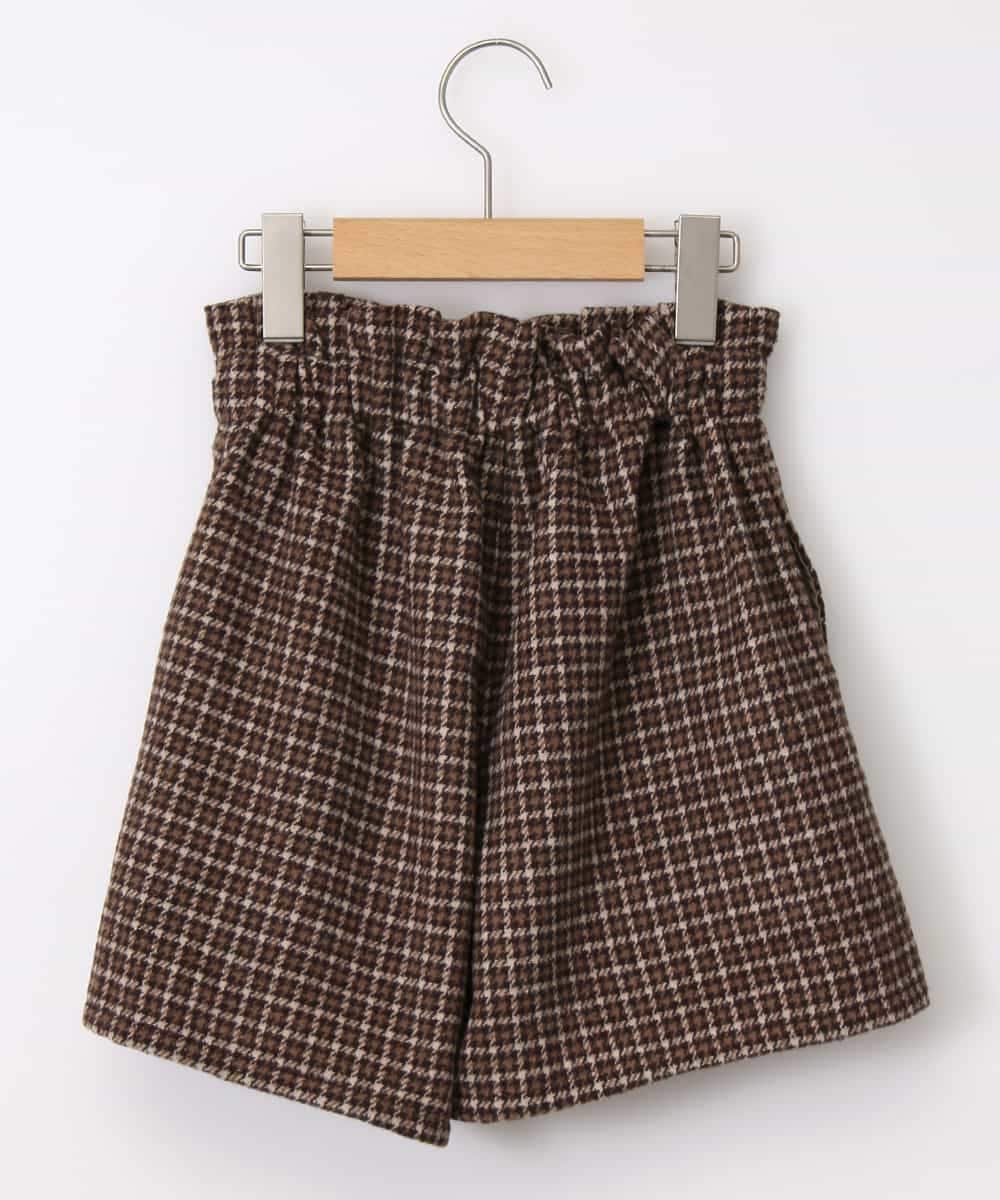 KJLAH12034 a.v.v KIDS(アー・ヴェ・ヴェ) [140-150]千鳥チェックショートパンツ ブラウン