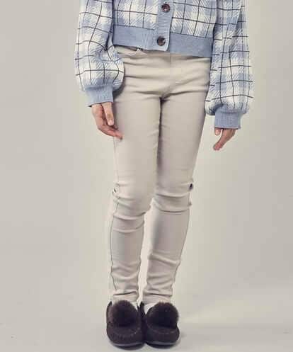 KJLAS01019 a.v.v KIDS [100-130]裏起毛ストレッチスキニーパンツ