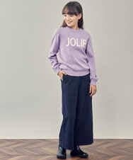 KJLAS02034 a.v.v KIDS(アー・ヴェ・ヴェ) [120-130]ウールライクエステルワイドパンツ ブルー