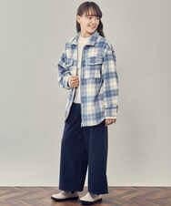 KJLAS02034 a.v.v KIDS(アー・ヴェ・ヴェ) [120-130]ウールライクエステルワイドパンツ ブルー