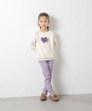 KJLAT01024 a.v.v KIDS(アー・ヴェ・ヴェ) [140-150]裏起毛ストレッチスキニーパンツ ラベンダー