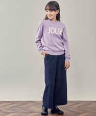 KJLAT02039 a.v.v KIDS(アー・ヴェ・ヴェ) [140-150]ウールライクエステルワイドパンツ ネイビー