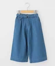 KJLDE05039 a.v.v KIDS(アー・ヴェ・ヴェ) [140-150]ベルト付ワイドパンツ ブルー