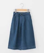 KJLDE05039 a.v.v KIDS(アー・ヴェ・ヴェ) [140-150]ベルト付ワイドパンツ ネイビー