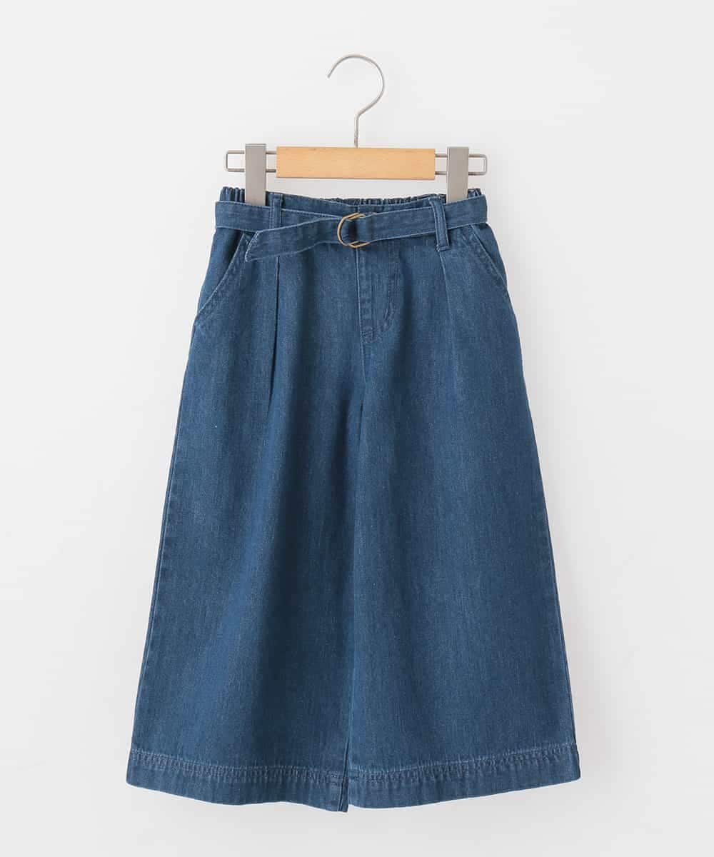 KJLDE05039 a.v.v KIDS(アー・ヴェ・ヴェ) [140-150]ベルト付ワイドパンツ ネイビー
