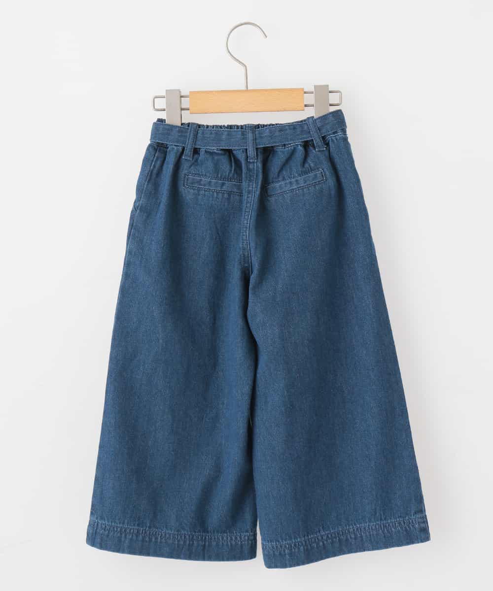KJLDE05039 a.v.v KIDS(アー・ヴェ・ヴェ) [140-150]ベルト付ワイドパンツ ネイビー