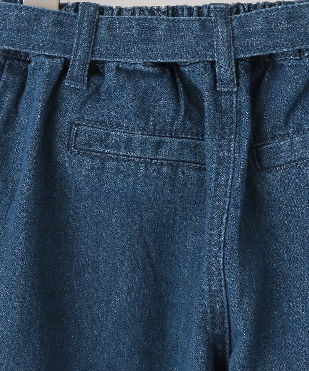 KJLDE05039 a.v.v KIDS(アー・ヴェ・ヴェ) [140-150]ベルト付ワイドパンツ ネイビー